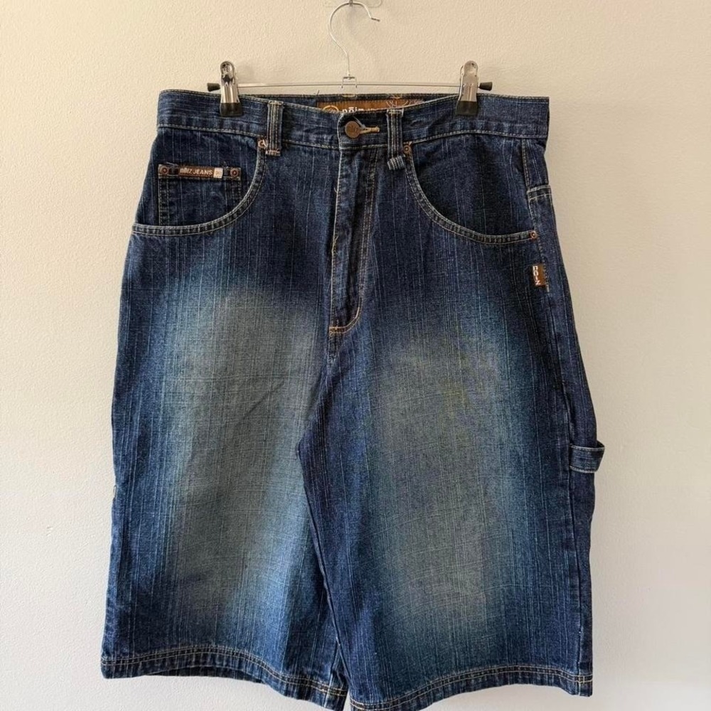 Y2K 2000s Denim Noiz Jeans Jorts shorts Men's 32 Baggy Blue wash